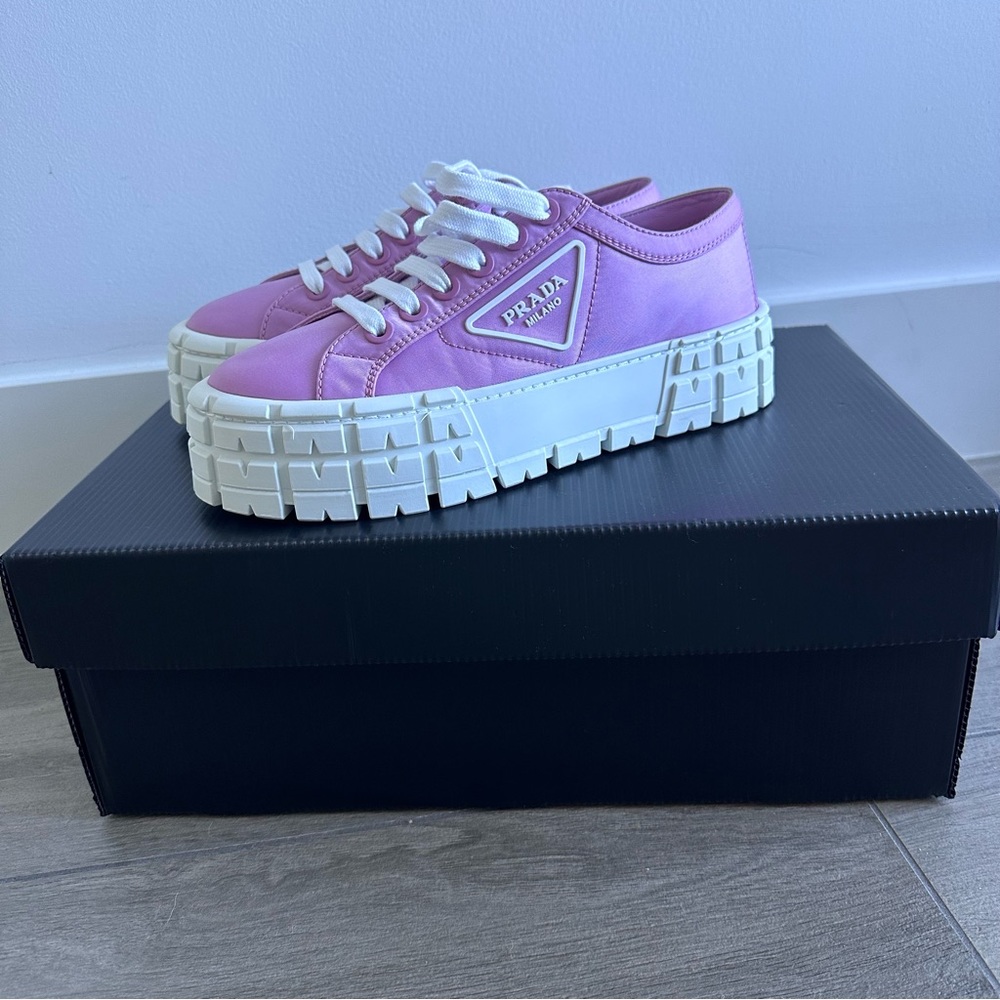 PRADA Double Wheel nylon gabardine sneakers